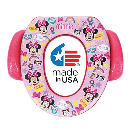 Disney Minnie Mouse 'Smile' Soft Potty Seat and Potty Training Seat - Soft Cushion, Baby Potty Training, Safe, Easy to Clean