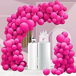 hot pink balloon arch