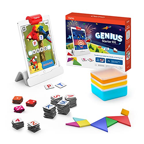 Osmo - Genius Starter Kit & Monster Game for iPad - Ages 5-12 - Math, Spelling, Creativity & Bring Monsters to Life - 6 Learning Games (iPad Base Included - Amazon Exclusive)