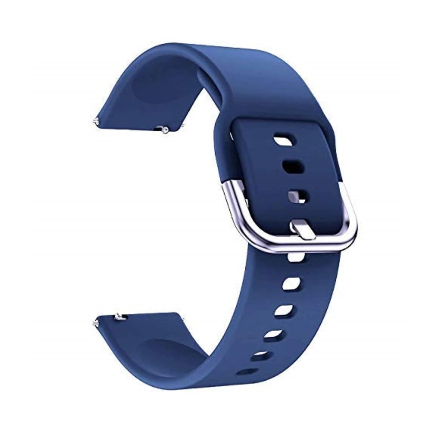 GladiadoraGladiadora® 22mm Watch Strap with Stainless Steel Buckle Compatible with Samsung Galaxy Watch, S Pro,Realme S, Pro 4 Max, Ultra, Ultra 2, One Plus 22mm Smart Watch Strap (Pack of-1) (Navy Blue)