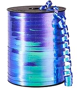 PartyWoo Blue Ribbon, 500 Yard Curling Ribbon for Crafts, Balloon Ribbon, Ribbon for Gift Wrappin...