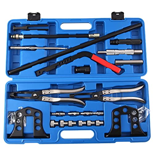 valve stem seal tool kit - SYMOTTEC Cylinder Head Service Set Tool Kit Engine Overhead Valve Spring Compressor Stem Seal Removal Installer