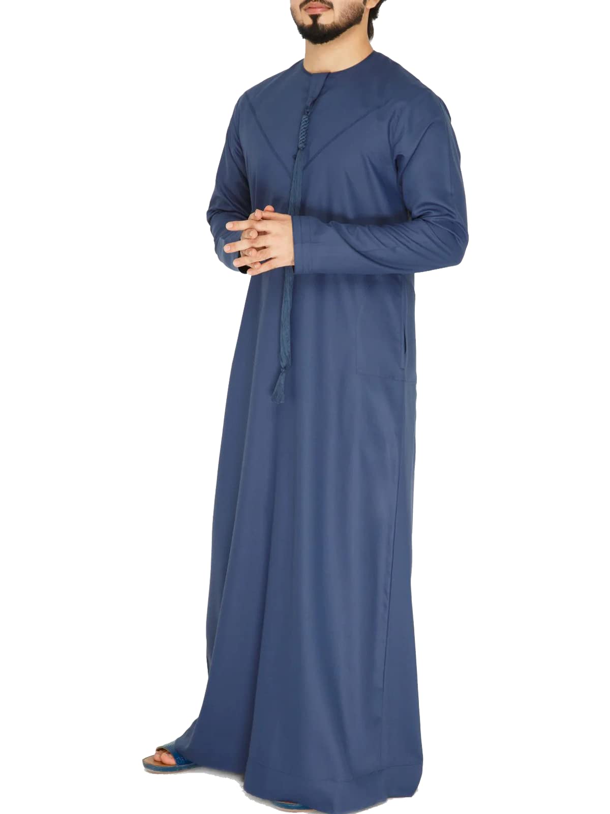 YATHREB EVERYDAY EMIRATI KANDORA BLUE Arab Thobe, Dishdasha, Kandora Arabic Muslim Islamic Muslim Robe