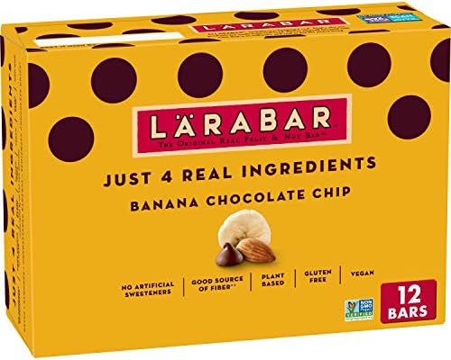 Larabar Banana Chocolate Chip, Gluten Free Vegan Fruit & Nut Bars, 12 ct