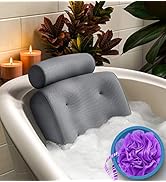 Everlasting Comfort Luxury Bath Pillow - Head, Neck, Back Support Cushion for Bathtub, Spa, Soaking