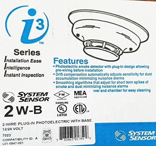 system sensor pc2r - System Sensor 2W-B i3 Series 2-wire, Photoelectric i3 Smoke Detector