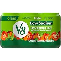 6-Pack V8 Low Sodium Original 100% Vegetable Juice, 11.5 fl oz Can