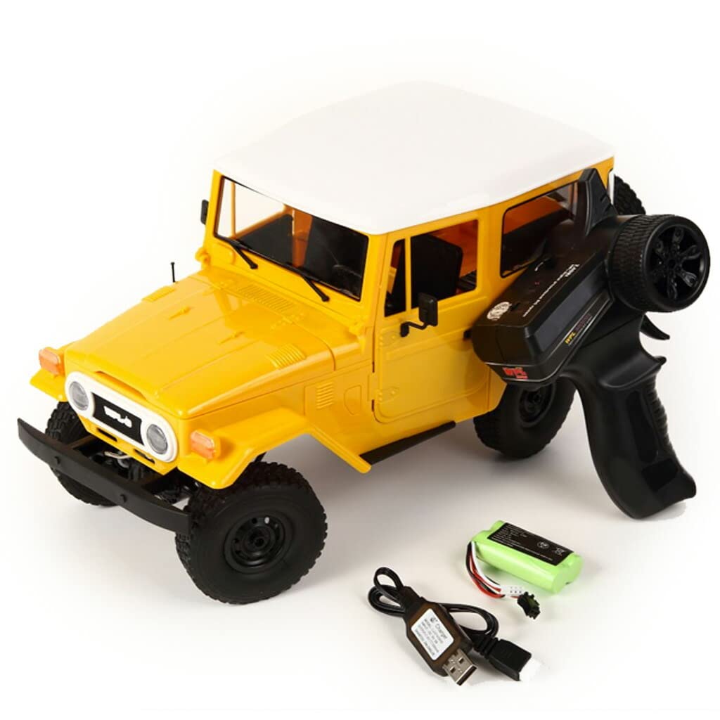 YIKESHURC Rock Crawler RC Truck 4x4 WPL C34 RTR Mudding Remote Control Truck 2.4Ghz 1/16 RC Crawler All Terrain Car, Full Scale Off Road Truck Realistic Vehicle Hobby RTR Adult