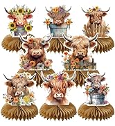 Rngmsi Highland Cow Party Decorations - Highland Cow Birthday Party Table Decorations Chic Brown ...