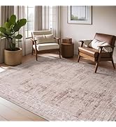 MontVoo-4X6 Area Rugs for Living Room -Soft Vintage Bedroom Rug-Non Slip Washable Rug-Throw Rug f...