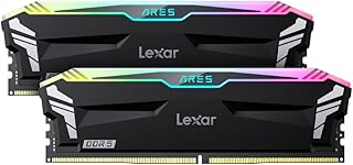 Lexar ARES RGB 32GB (2x16GB) DDR5 RAM 6000MT/s CL30 Desktop Memory - AMD Expo and Intel XMP 3.0 (Black) LD5BU016G-R6000GDLA