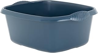 Navy Blue Rectangle Washing up Bowl Dishes Cutlery Sink 12L Large Kitchen Bowl for Sink