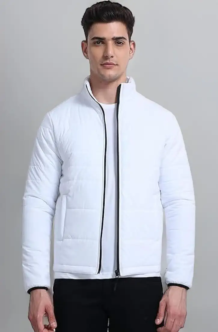 CNMN Quilted Puffer Bomber Men's Jacket - Light Weight, Biker Jacket, Stylish Outerwear Jacket