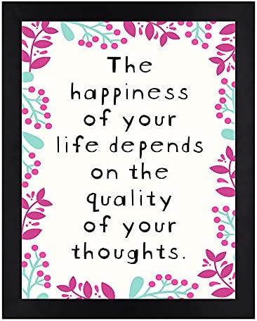 Interio Crafts The Happiness Motivational Quote Wall Framed Poster for ...