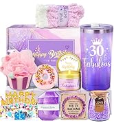 30th Birthday Gifts for Her Women, 30 and Fabulous 30th Birthday Gift Ideas, Happy Birthday Baske...