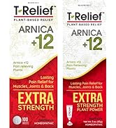 MediNatura T-Relief Extra Strength Pain Relief Arnica +12 Plant-Based Pain Relievers 100ct Tablet...