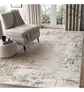 MontVoo Abstract Area Rug-4x6 Washable Rugs for Living Room-Soft Rug for Bedroom-Neutral Non Slip...