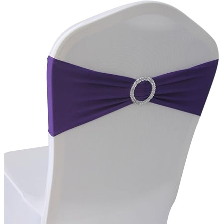 Amazon.com: 200 Pcs Spandex Chair Sashes Bulk Wedding Chair Sashes Bows ...