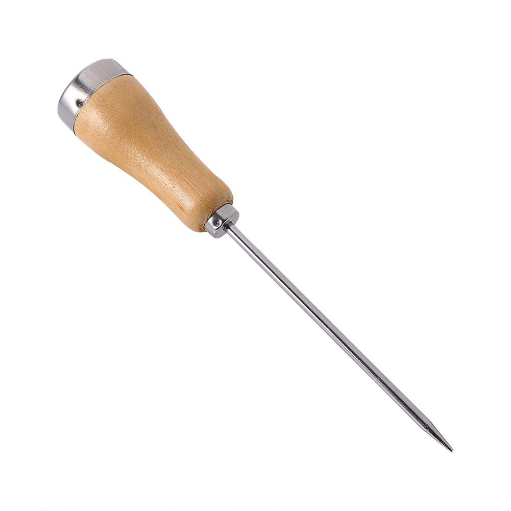 Ice Pick Crusher Wooden Handle Awl Punch Stainless Steel Awl GL Kitchen Bar Tool for Picnics, Camping, Bars, Kitchens, and Restaurants