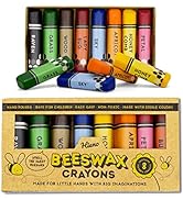 Hieno 100% Pure Beeswax Crayons Non Toxic Handmade – Natural Jumbo Crayons Safe for Kids and Todd...