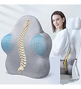 Lumbar Support Pillow for Office Chair, Memory Foam Back Support Pillow Cushion for Back Pain Rel...