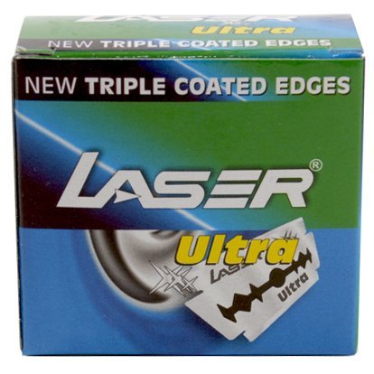 Laser Shaving Men 50 Count Laser Ultra Double Edge Safety Razor Blades With Triple Coated Edges!