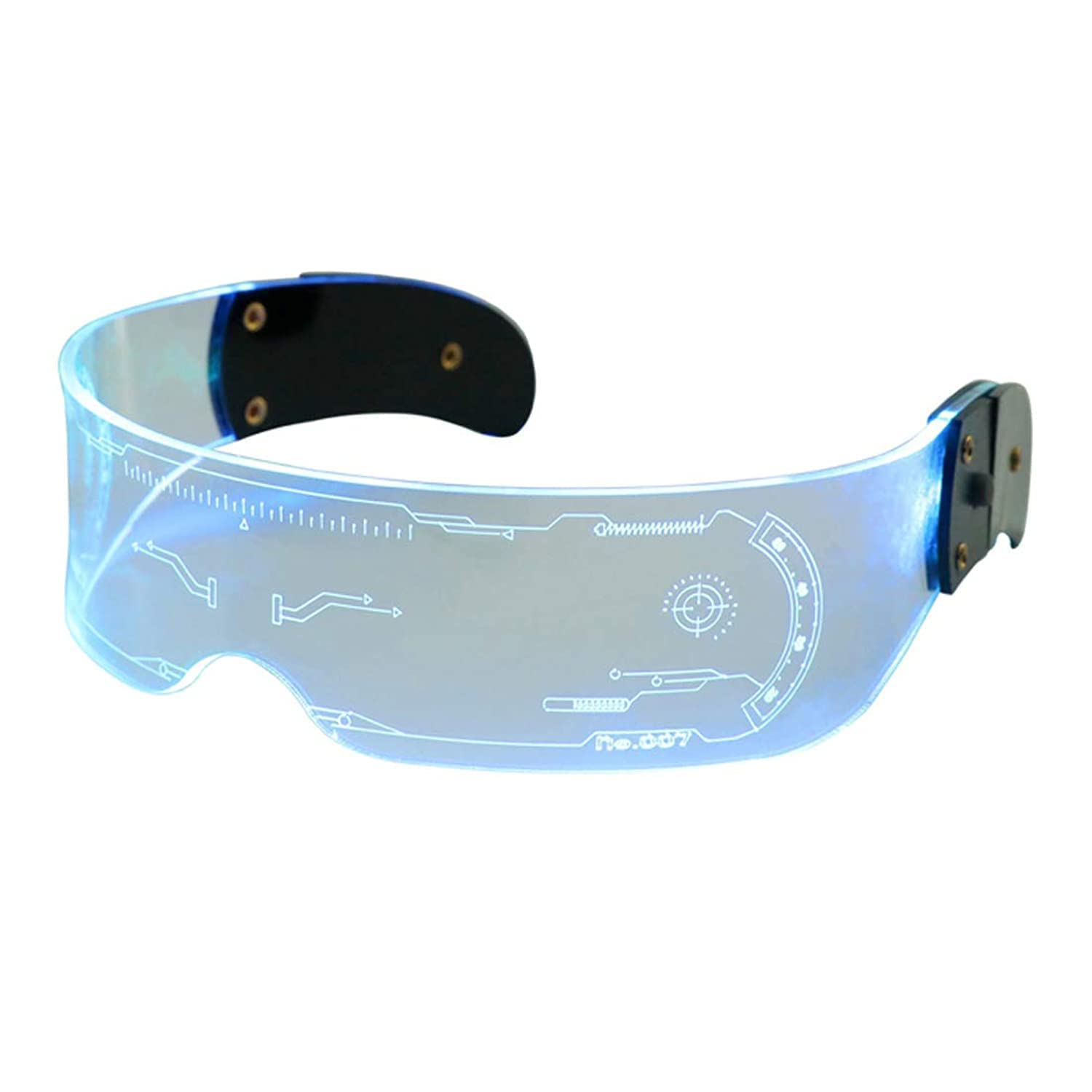 Cyberpunk LED Visor Glasses, Various Flash Combinations, Difference Speed, 7 Colors 5 Modes Difference Speed, Light Up Glasses And Futuristic Shield Luminous Led Glasses For Cosplay Festivals Glasses