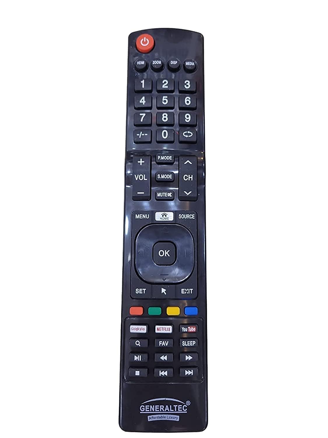 Replacement Remote Compatible with General Tec Smart TV