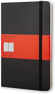 Moleskine PRO Address Book, Hard Cover, Pocket (3.5" x 5.5") Black, 192 Pages