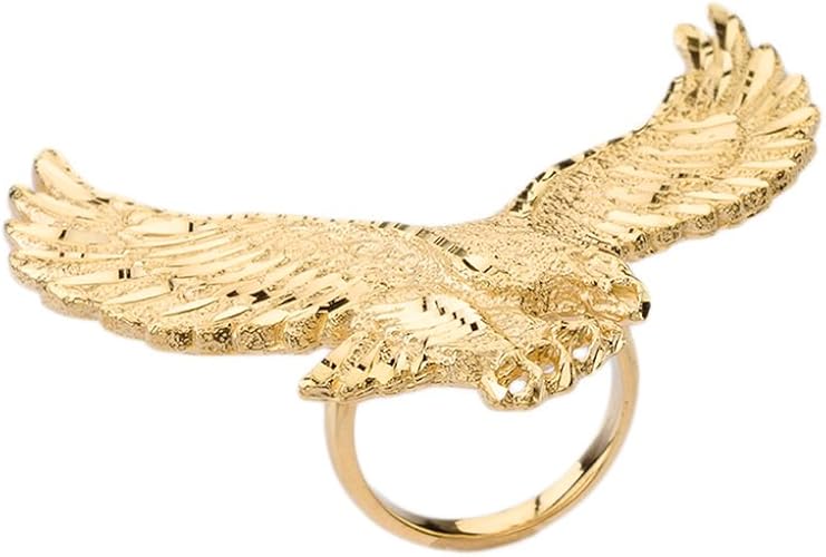 : Anillo de declaración de águila con alas abiertas de oro  amarillo de 10 K : Claddagh: Ropa, Zapatos y Joyería