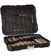 Metric 230 Pieces Titanium Twist Drill Bit Set, 135° Tip High Speed Steel, Size from 1mm up to 10...