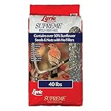 Lyric Supreme Wild Bird Seed - Wild Bird Food Mix with Nuts & Sunflower Seeds - Attracts Many Beautiful Songbirds - 40 lb bag