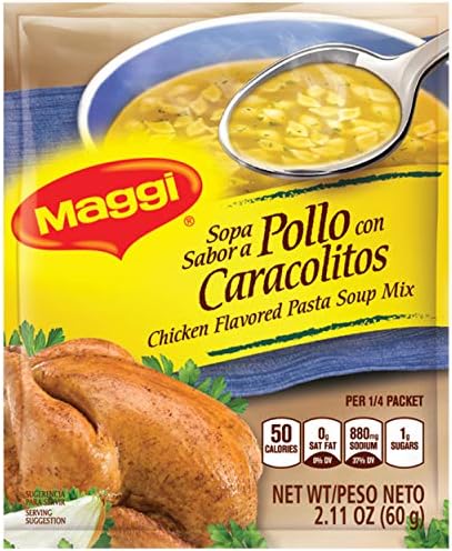 Maggi Mezcla de sopa de pasta con sabor a pollo, 2.11 onzas, 24 unidades