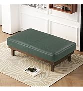 GDFStudio Wide Rectangle Ottoman Bench,Upholstered Padded Sofa Footrest Stool, Modern Cocktail Fo...