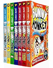 Bunny vs Monkey 7 Books Collection Set By Jamie Smart (Bunny vs Monkey, Supersonic Aye-aye, The Human Invasion, Rise of the Maniacal Badger, the League of Doom!, Multiverse Mix-up &amp; Machine Mayhem)