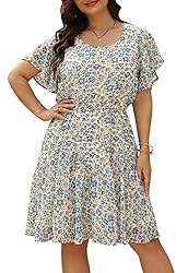 boho chiffon plus size dress