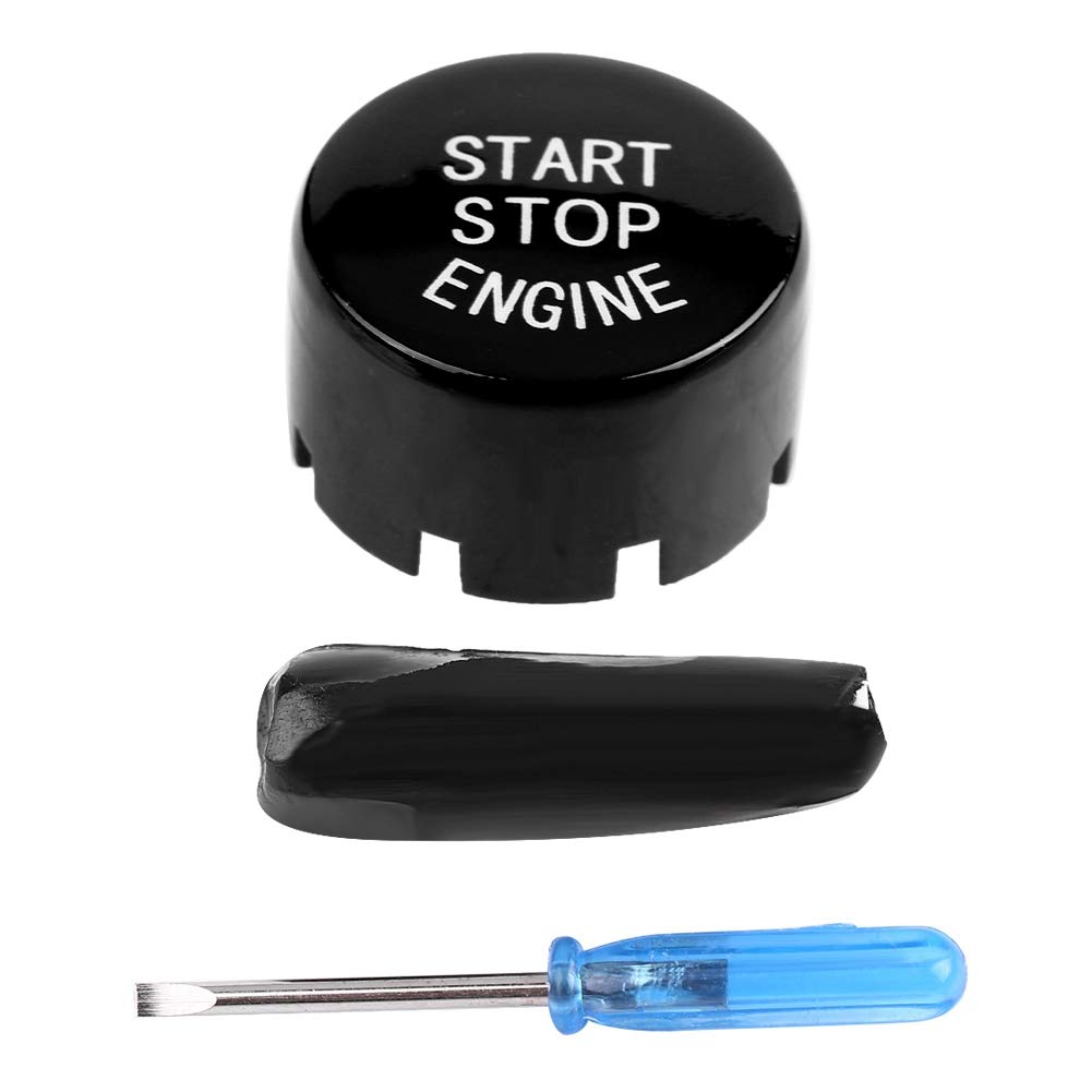 Car Engine Start Stop Switch Button Cover for BMW G F Chassis F20 F21 F22 F23 F30 F31 F32 F33 F10 F11 G30 F12 F13(Black)