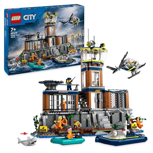 LEGO City Prigione sull’Isola della Polizia, Giocattolo ricco di Funzi...