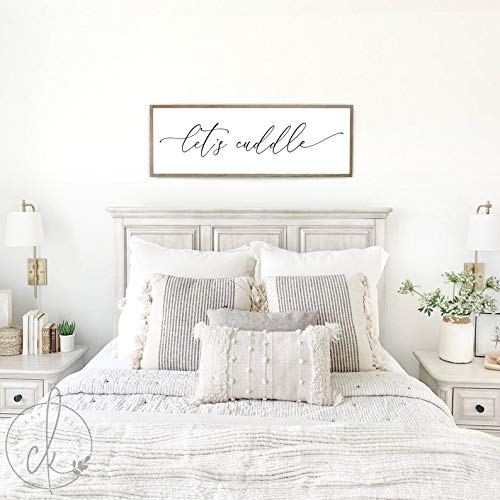 Master Bedroom Sign Let\'s Cuddle Master Bedroom Decor Wall Decor ...