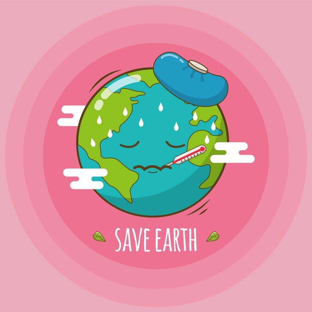 5 Ace pink background save earth sticker poster|save environment ...