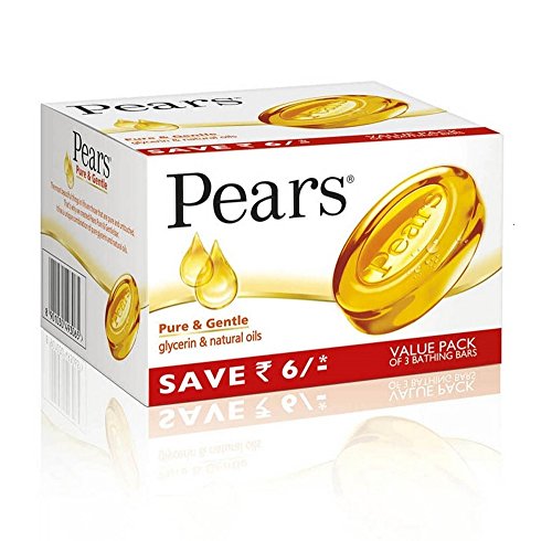 Pears Pure & Gentle Soap Bar, 3x125g