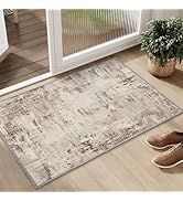 MontVoo Abstract Area Rug-2x3 Small Washable Entryway Mat Throw Rug-Neutral Non Slip Indoor Floor...