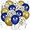 Navy Blue and Gold 50th Balloons