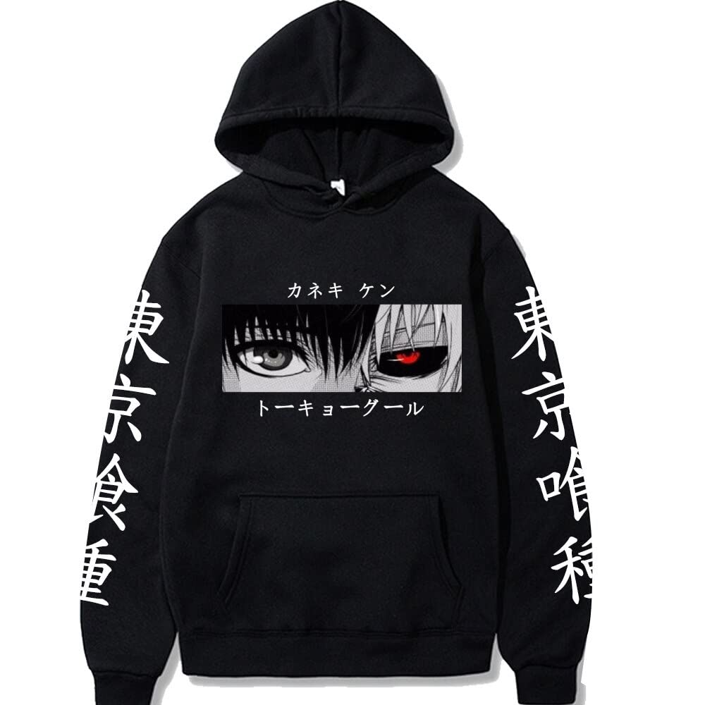 AUPUTokyo Ghoul Anime Hoodie Ken Kaneki Cosplay Hoodies Graphic Anime Pullover Casual Sweatshirts for men women