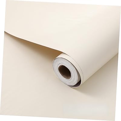 WHAMVOX Beige Peel and Stick Wallpaper Roll Removable Adhesive Wallpaper for Home Decor Dormitory Living