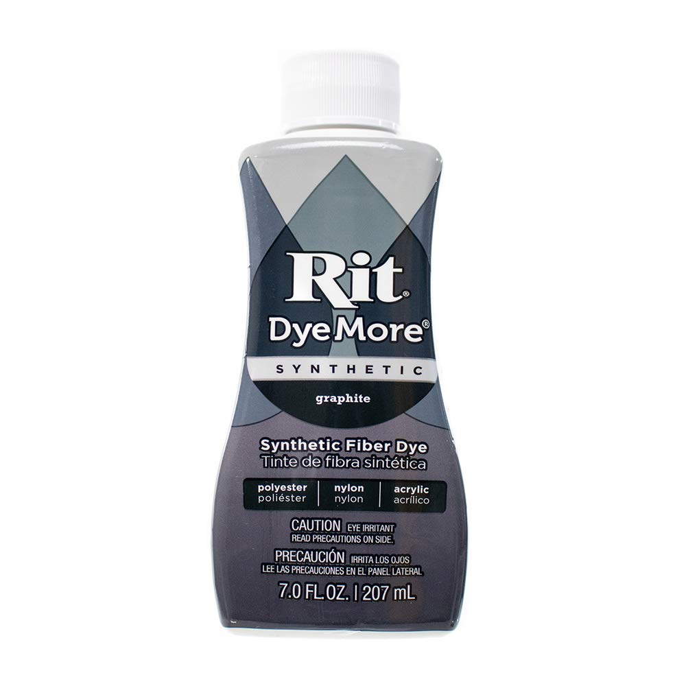 Rit DyeMore Single Bottle 7 Oz. Synthetic Liquid Fiber Dye for Clothing, Décor, and Crafts – Graphite