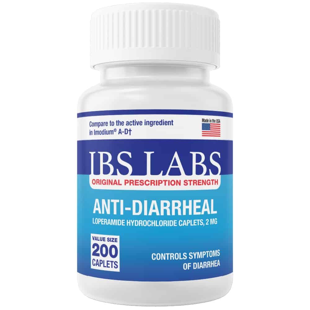 IBS Labs Diarrhea Relief, Loperamide 2mg - 200 Caplets Imodium