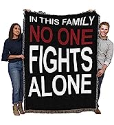 in This Family No One Fights Alone Blanket - Gift Tapestry Throw Woven from Cotton - Made in The ...