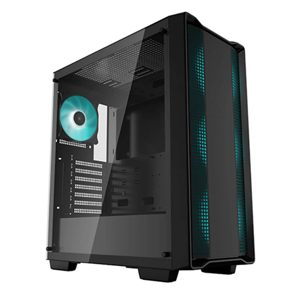 DeepCoolCC560 Mid-Tower Computer Case / Gaming Cabinet - Black | Support - Mini-ITX / Micro-ATX / ATX | Pre-Installed 3 x 120mm Fans in Front and 1 x 120mm Fan in Rear - R-CC560-BKGAA4-G-1