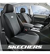 Skechers Memory Foam Car Seat Covers, Jacquard Car Seat Protection & Thick Memory Foam, Black F...